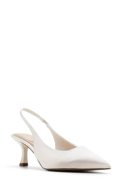 Aldo Kiarrah Slingback Pointed Toe Pump In White