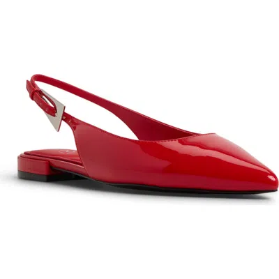 Aldo Kristell Pointed Toe Slingback Flat In Red
