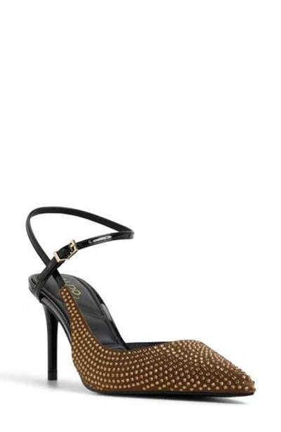 Aldo Kymmberly Ankle Strap Pointed Toe Pump In Purple