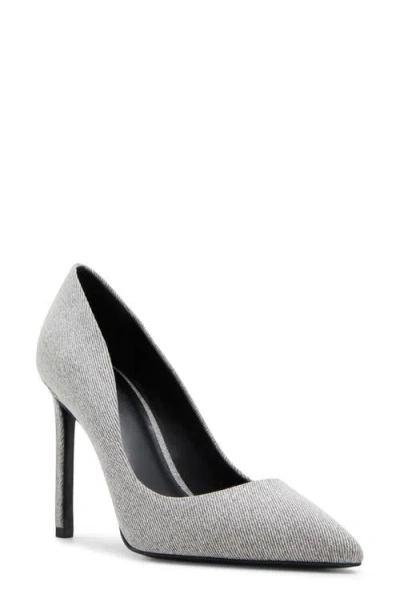 Aldo Lala Pointed Toe Pump In Grey Denim