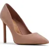 Aldo Lala Snakeskin Embossed Pointed Toe Pump In Other Medium Beige