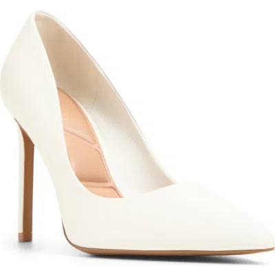 Aldo Lala Pointed Toe Pump In White