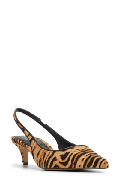 Aldo Leanah Genuine Calf Hair Pointed Toe Pump In Brown