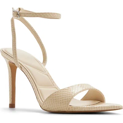 Aldo Leandra Ankle Strap Pointed Toe Sandal In Gold
