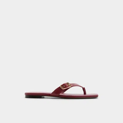 Aldo Leonnia Buckle Flip Flop In Red