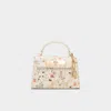 Aldo Leoraa Mini Top Handle Satchel Handbag In White