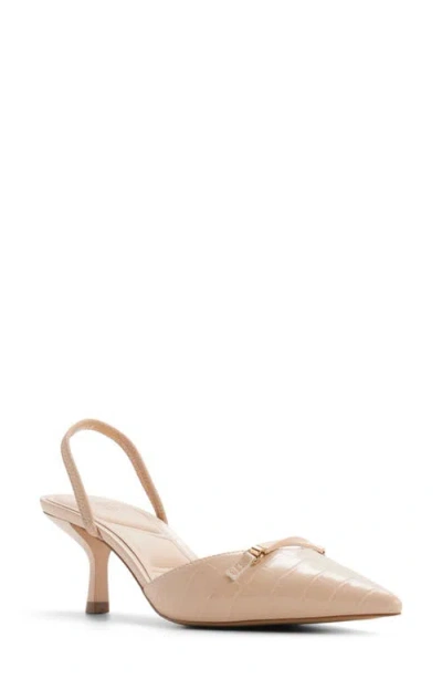 Aldo Lianya Slingback Pointed Toe Pump In Neutral