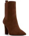 Aldo Liora Pointed Toe Dress Booties In Brown