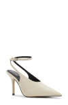 Aldo Lisandre Ankle Strap Pointed Toe Pump In Neutral