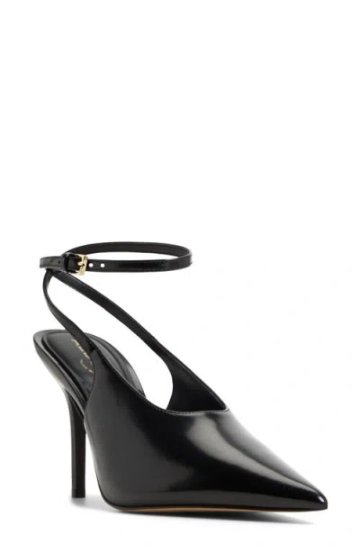 Aldo Lisandre Ankle Strap Pointed Toe Pump In Black