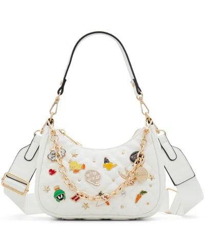 Aldo Lonney Tunes Pins Synthetic Small Shoulder Bag In White