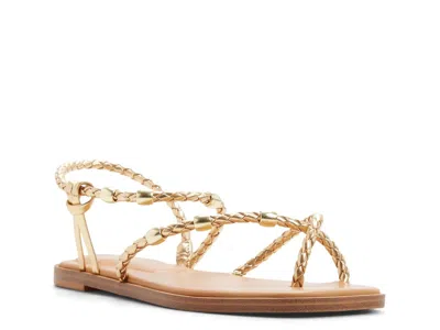 Aldo Loucinda Ankle Strap Sandal In Gold