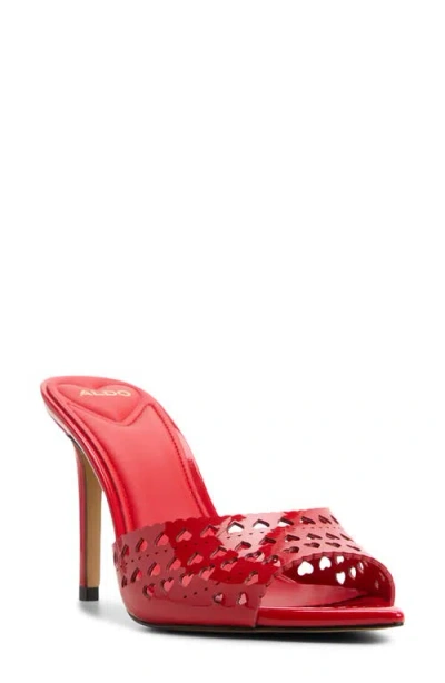 Aldo Love Pointed Toe Slide Sandal In Red