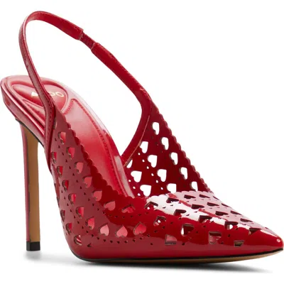 Aldo Love Slingback Pointed Toe Pump In Red