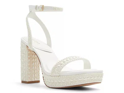 Aldo Lulu Platform Sandal In White
