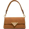 Aldo Luxehandle Faux Leather Shoulder Bag In Brown