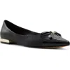 Aldo Maddelyn Pointed Cap Toe Flat In Black