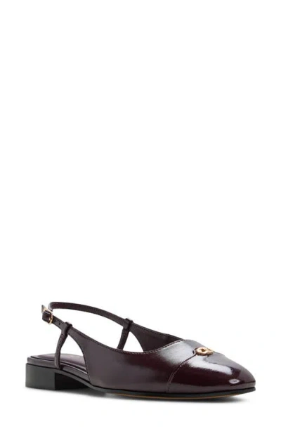 Aldo Maree Slingback Cap Toe Pump In Burgundy