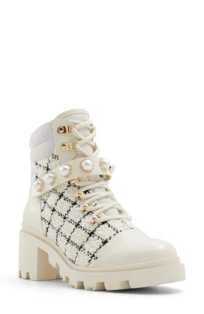 ALDO ALDO MARIETTE TWEED PLATFORM BOOTIE