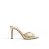 Aldo Marita Pointed Toe Slide Sandal In Gold