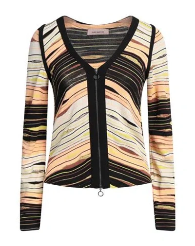 Aldo Martins Aldo Martin's Woman Cardigan Apricot Size 10 Viscose, Polyamide In Orange