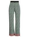 Aldo Martins Aldo Martin's Woman Pants Green Size 10 Rayon, Viscose, Bamboo, Polyamide, Cotton In Multi