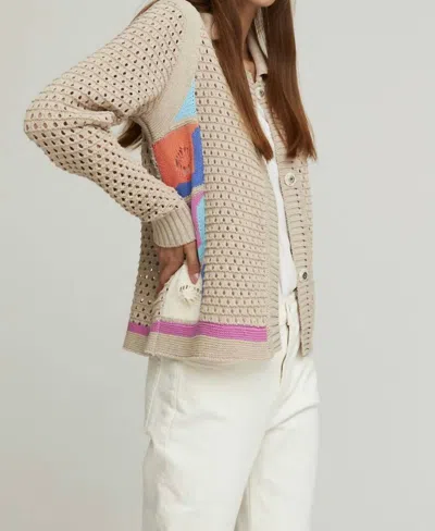 Aldo Martins Almond Cardigan In Beige/multi