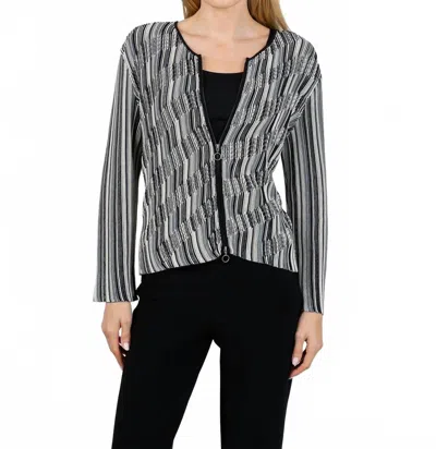 Aldo Martins Angela Zip-up Cardigan In Black