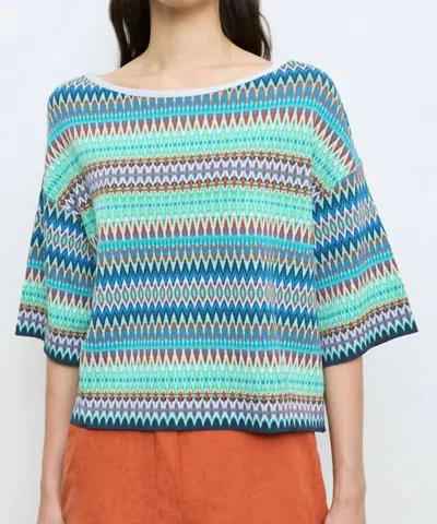 Aldo Martins Brittany Zigzag Top In Blue