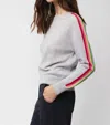 Aldo Martins Cashmere Crewneck Sweater With Piping In Gray In Grey