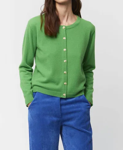 Aldo Martins Crewneck Cashmere Cardigan In Green