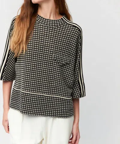 Aldo Martins Kados Check Sweater In Black/beige In Multi