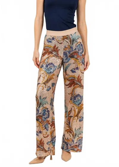 Aldo Martins Kate Sequin Pants In Beige In Multi