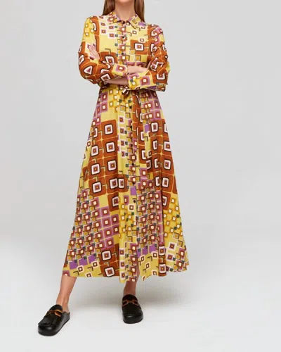 Aldo Martins Natalia Shirt Dress In Yellow In Brown
