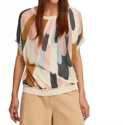 Aldo Martins Olida Short Sleeve Top In Cream In Multi