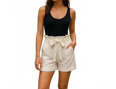 Aldo Martins Oteo Paperbag Waist Shorts In White