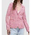 Aldo Martins Pink Check Knit Jacket In Multi