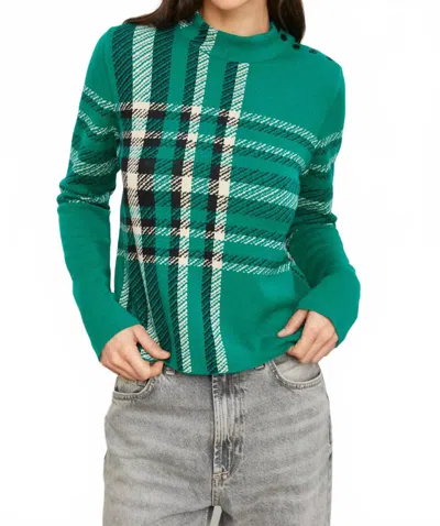 Aldo Martins Plaid Mockneck Sweater In Kamuk In Green