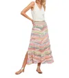 Aldo Martins Sils Knit A-line Skirt In Pink Multi In Pink