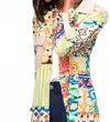 Aldo Martins Women's Celta Printed Button Up Sweater Shirt In Amarillo In Multi