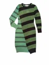 Aldo Martins Women's Stripe Sweater Dress In Green/navy In Multi