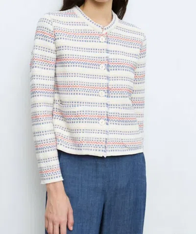 Aldo Martins Woven Long Sleeve Sweater Jacket In White