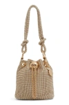 Aldo Marvelax Mesh Bucket Bag In Gold