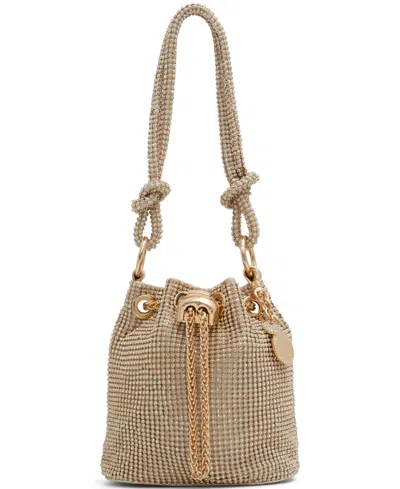 Aldo Marvelax Synthetic Small Bucket Bag In Gold
