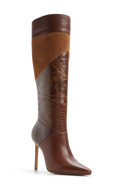 Aldo Marya Knee High Boot In Brown/multi
