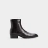 Aldo Chander Leather Boot In Brown