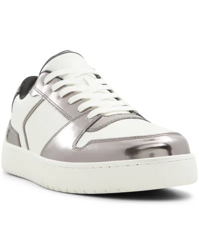 Aldo Men's Zethan Synthetic Low Top Sneaker In Silver