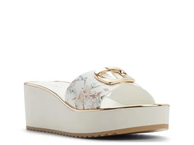 Aldo Menhaden Platform Sandal In White