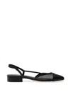 Aldo Mesh-panel Slingback Ballet Flats In Black