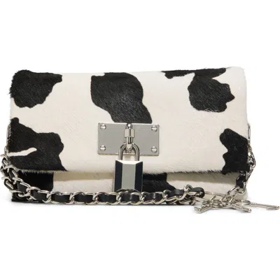 Aldo Mini Jackie Genuine Calf Hair Crossbody Bag In Animal Print